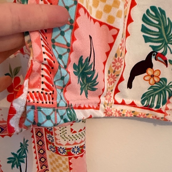 Cuddl Duds Allover Print Short Sleeve Sleep Shirt & Bermuda Shorts Pajama Set XS - Picture 5 of 10